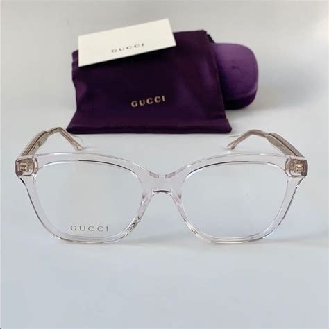 gucci pink clear glasses|gucci pink eyeglasses.